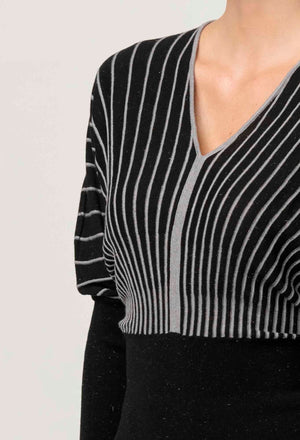 ONCE WAS Francine Viscose Knit Top - Onyx Jumpers + Knitwear - Zabecca Living