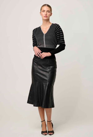 ONCE WAS Francine Viscose Knit Top - Onyx Jumpers + Knitwear - Zabecca Living