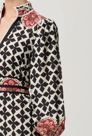 ONCE WAS Marielle Linen Viscose Dress - Country Tapestry Dress - Zabecca Living