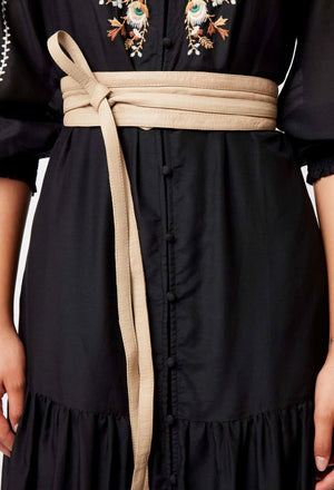 ONCE WAS Milton Leather Belt - Oatmeal BELT - Zabecca Living