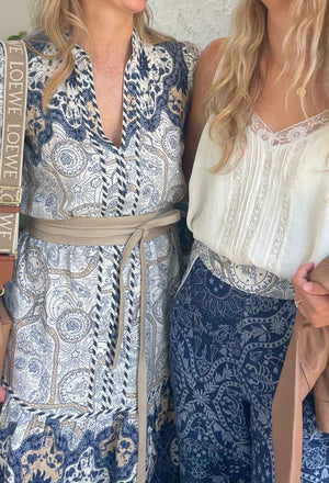 ONCE WAS Milton Leather Belt - Oatmeal BELT - Zabecca Living