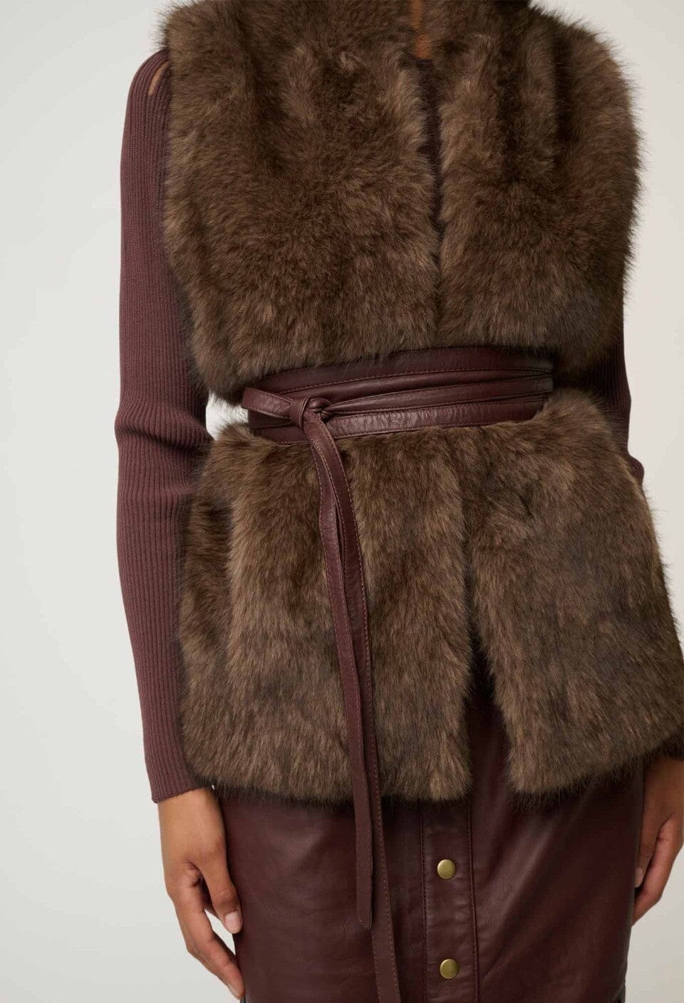 ONCE WAS Milton Leather Belt - Oxblood BELT - Zabecca Living