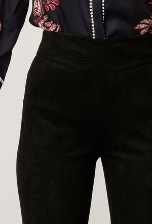 ONCE WAS Scarlett Faux Suede Pant - Onyx PANTS - Zabecca Living