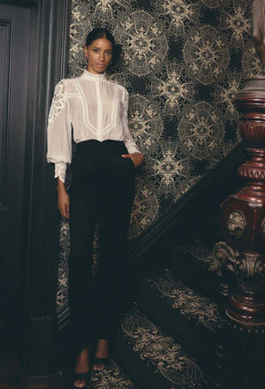 ONCE WAS Scarlett Faux Suede Pant - Onyx PANTS - Zabecca Living