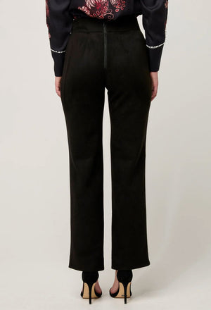 ONCE WAS Scarlett Faux Suede Pant - Onyx PANTS - Zabecca Living