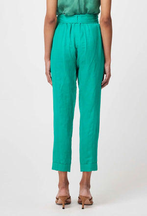 ONCE WAS Transit Linen Viscose Pant - Bay Green PANTS - Zabecca Living