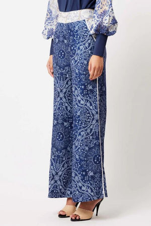 ONCE WAS Venus Linen Viscose Pant - Zodiac Print PANTS - Zabecca Living
