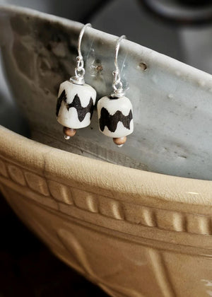 PAIRD Beaded Batik Earrings Earrings - Zabecca Living