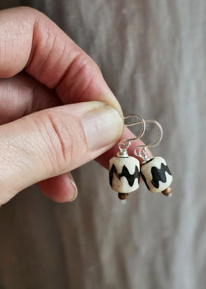 PAIRD Beaded Batik Earrings Earrings - Zabecca Living