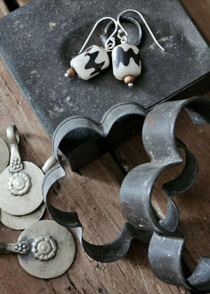 PAIRD Beaded Batik Earrings Earrings - Zabecca Living