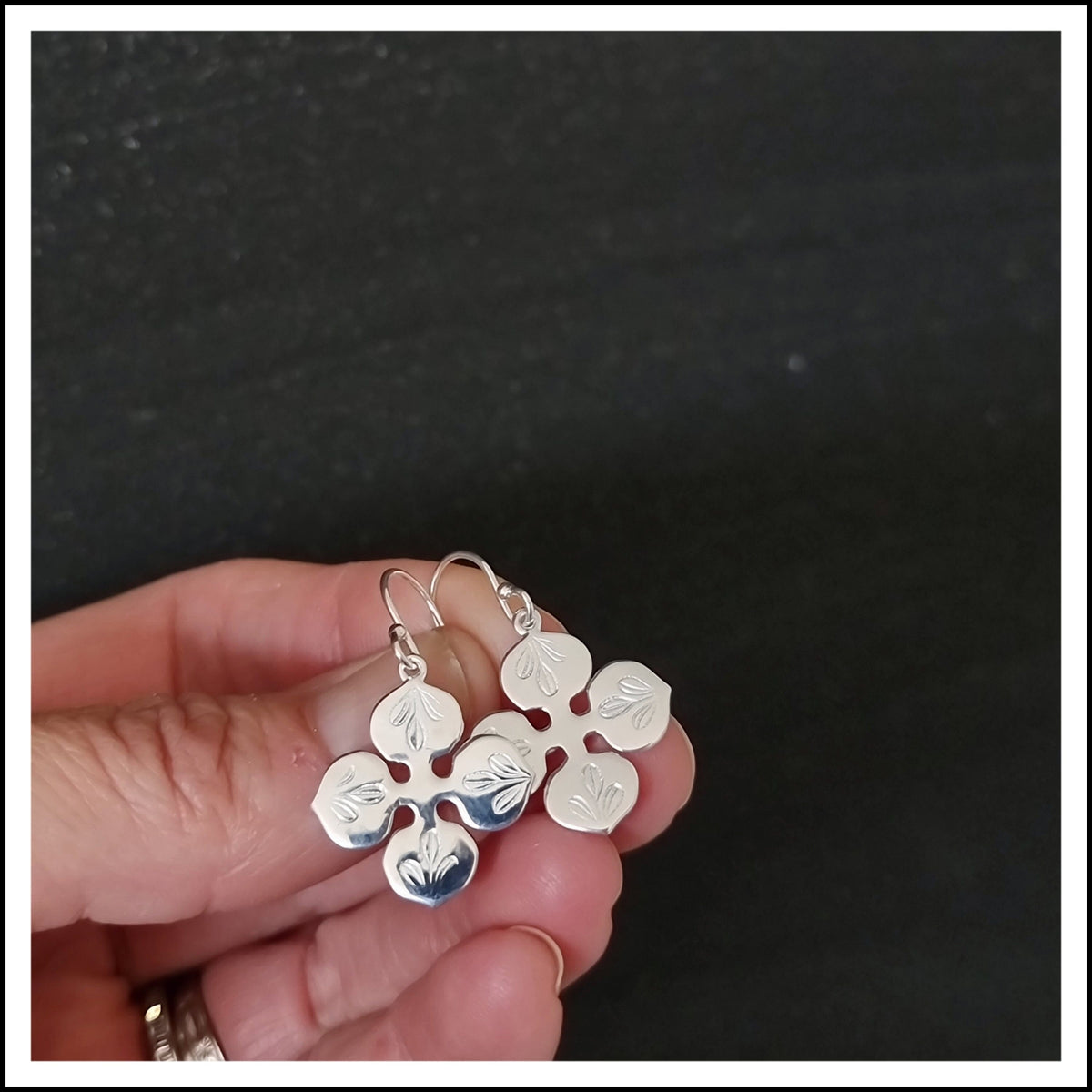 PAIRD Morning Star Standard Earwire Earrings - Silver Earrings - Zabecca Living