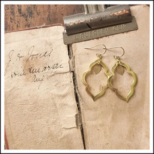 PAIRD Moroccan Quarter Foil Earrings - Gold Earrings - Zabecca Living