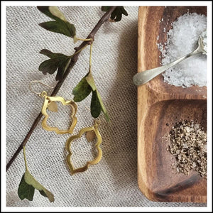 PAIRD Moroccan Quarter Foil Earrings - Gold Earrings - Zabecca Living