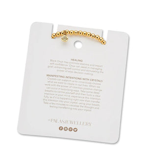 PALAS Onyx Lotus Purity Bracelet BRACELET - Zabecca Living