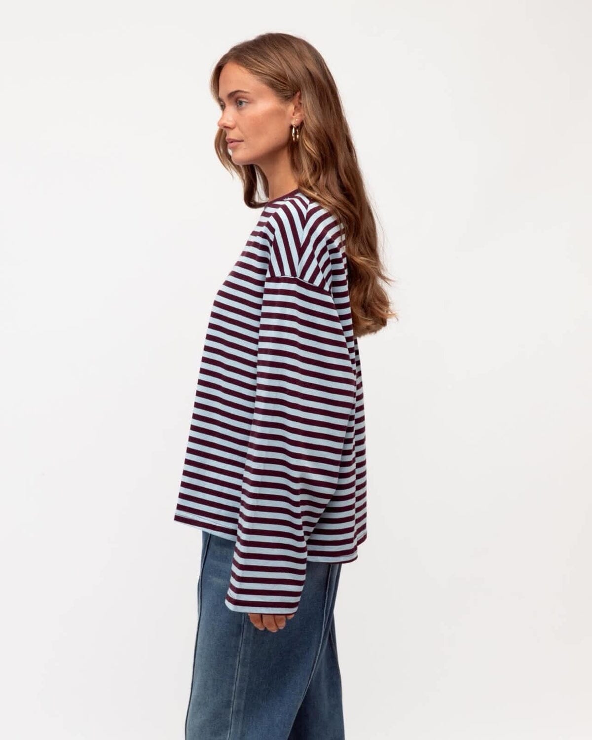 PAPER HEART Remi Stripe Duo Tee - blue/plum Tee - Zabecca Living