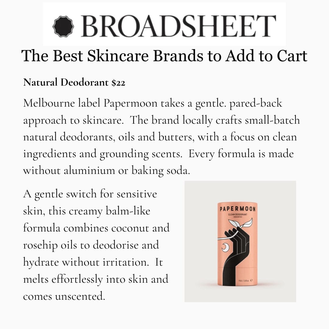 PAPERMOON Clean Deodorant - Unscented BODY PRODUCTS - Zabecca Living