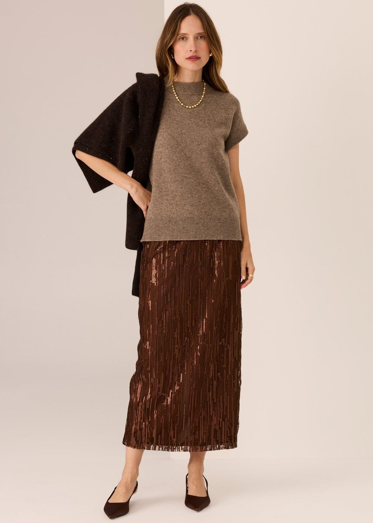POL Astor Turtleneck Tee - Cedar Jumpers + Knitwear - Zabecca Living