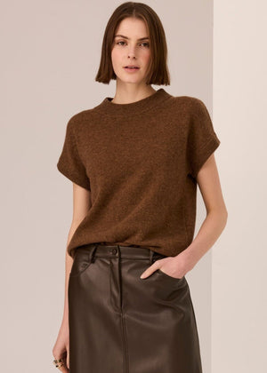 POL Astor Turtleneck Tee - Toffee Jumpers + Knitwear - Zabecca Living