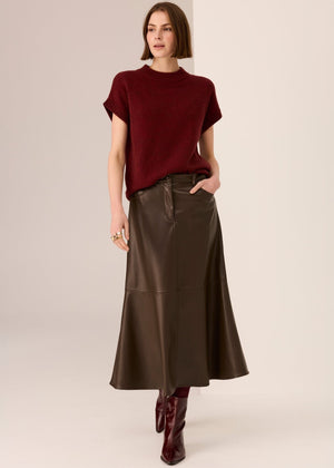 POL Astor Turtleneck Tee - Wine Jumpers + Knitwear - Zabecca Living