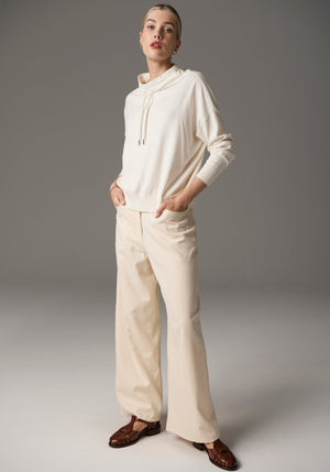 POL Beech Drawcord Knit - Ivory Jumpers + Knitwear - Zabecca Living