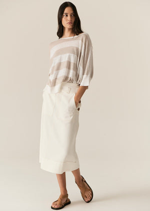 POL Carsen Denim Skirt - Ecru Skirt - Zabecca Living