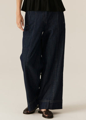 POL Carsen Full Length Denim Pant - Dark Wash PANTS - Zabecca Living