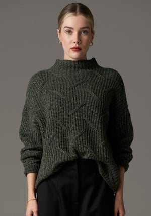 POL Croft Knit - Green Multi Jumpers + Knitwear - Zabecca Living