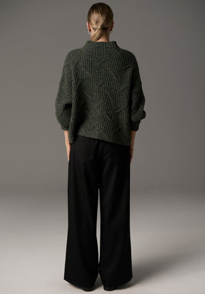 POL Croft Knit - Green Multi Jumpers + Knitwear - Zabecca Living