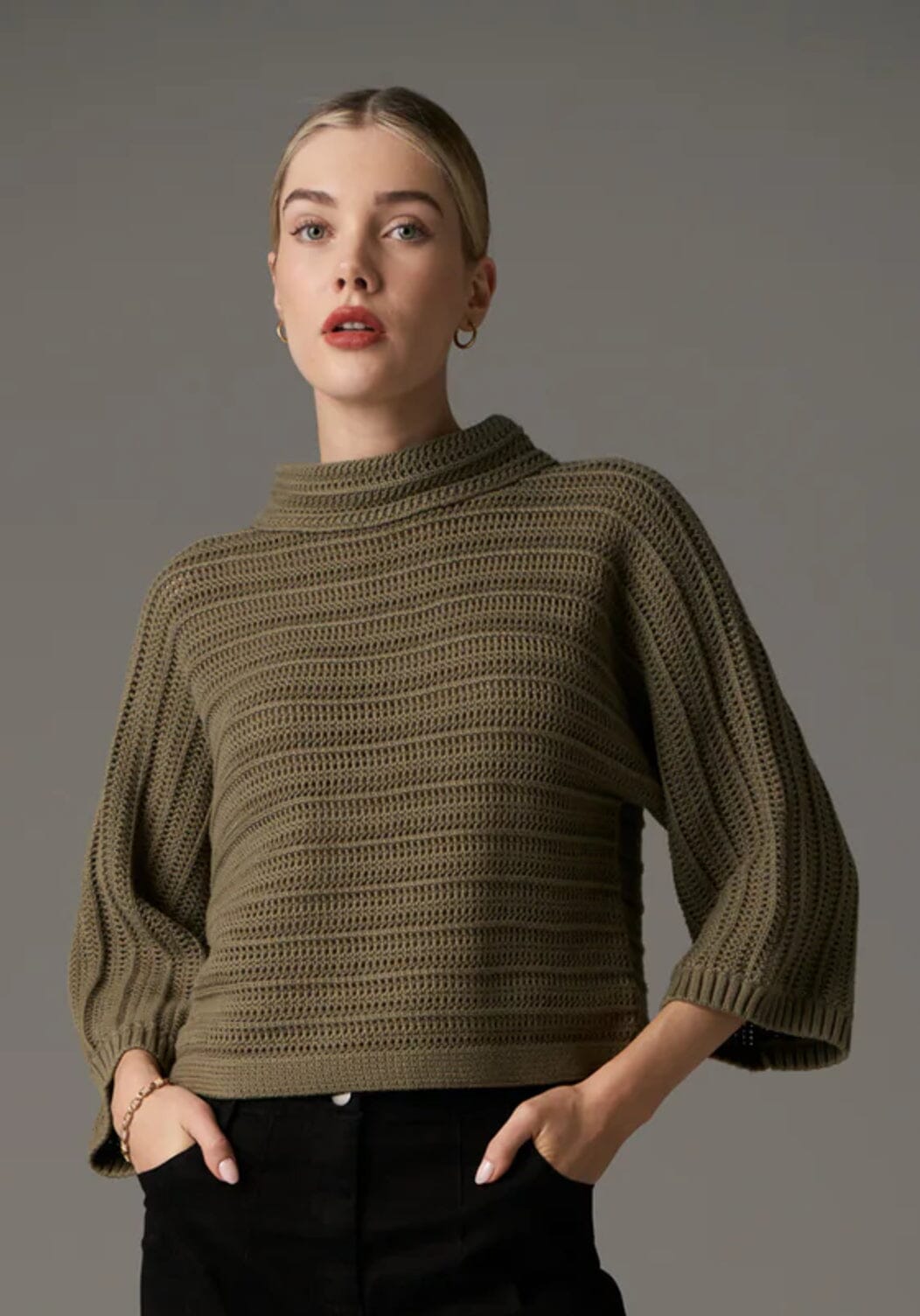 POL Daily Boxy Knit - Light Khaki Jumpers + Knitwear - Zabecca Living