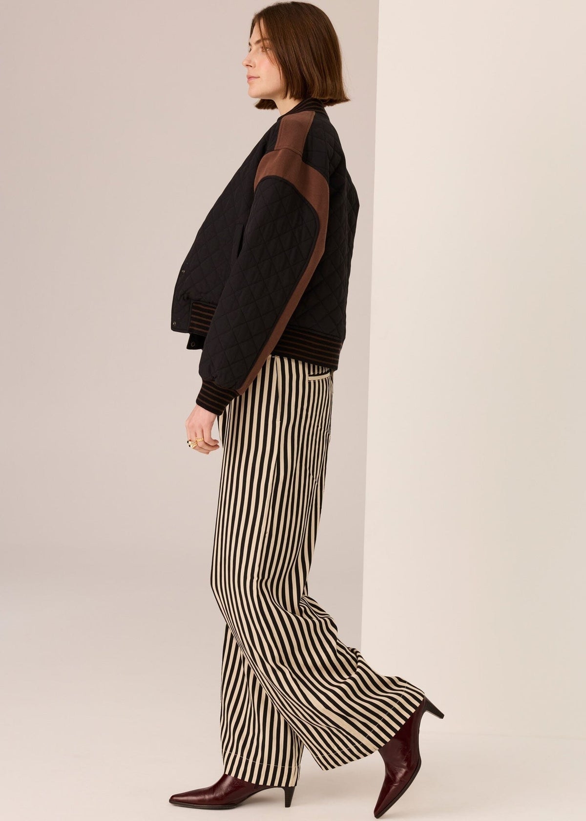 POL Dara Belted Pant - Ivory Black PANTS - Zabecca Living