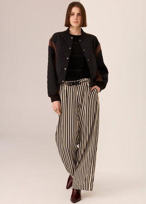 POL Dara Belted Pant - Ivory Black PANTS - Zabecca Living