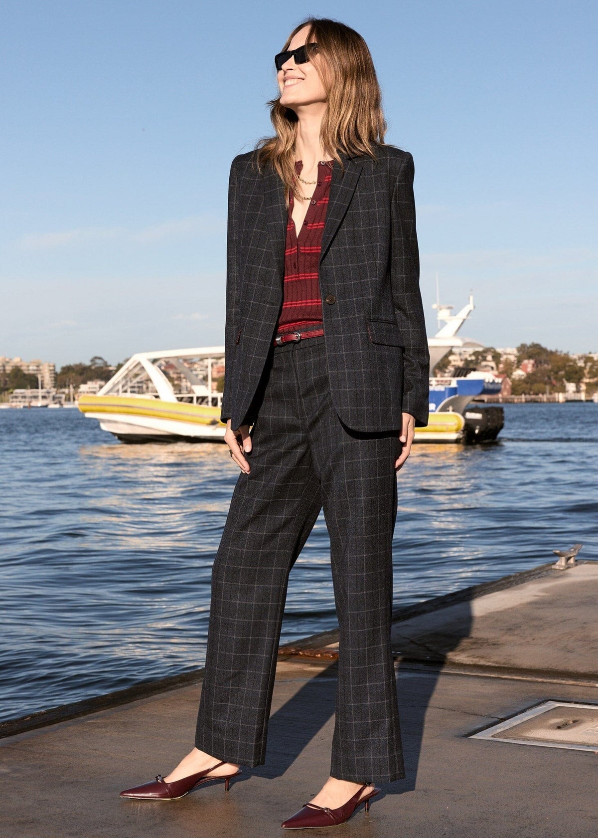 POL Davis Man Pant - Ink Check PANTS - Zabecca Living