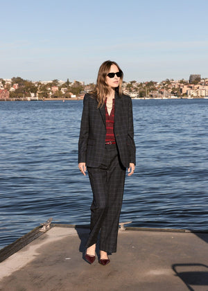 POL Davis Man Pant - Ink Check PANTS - Zabecca Living