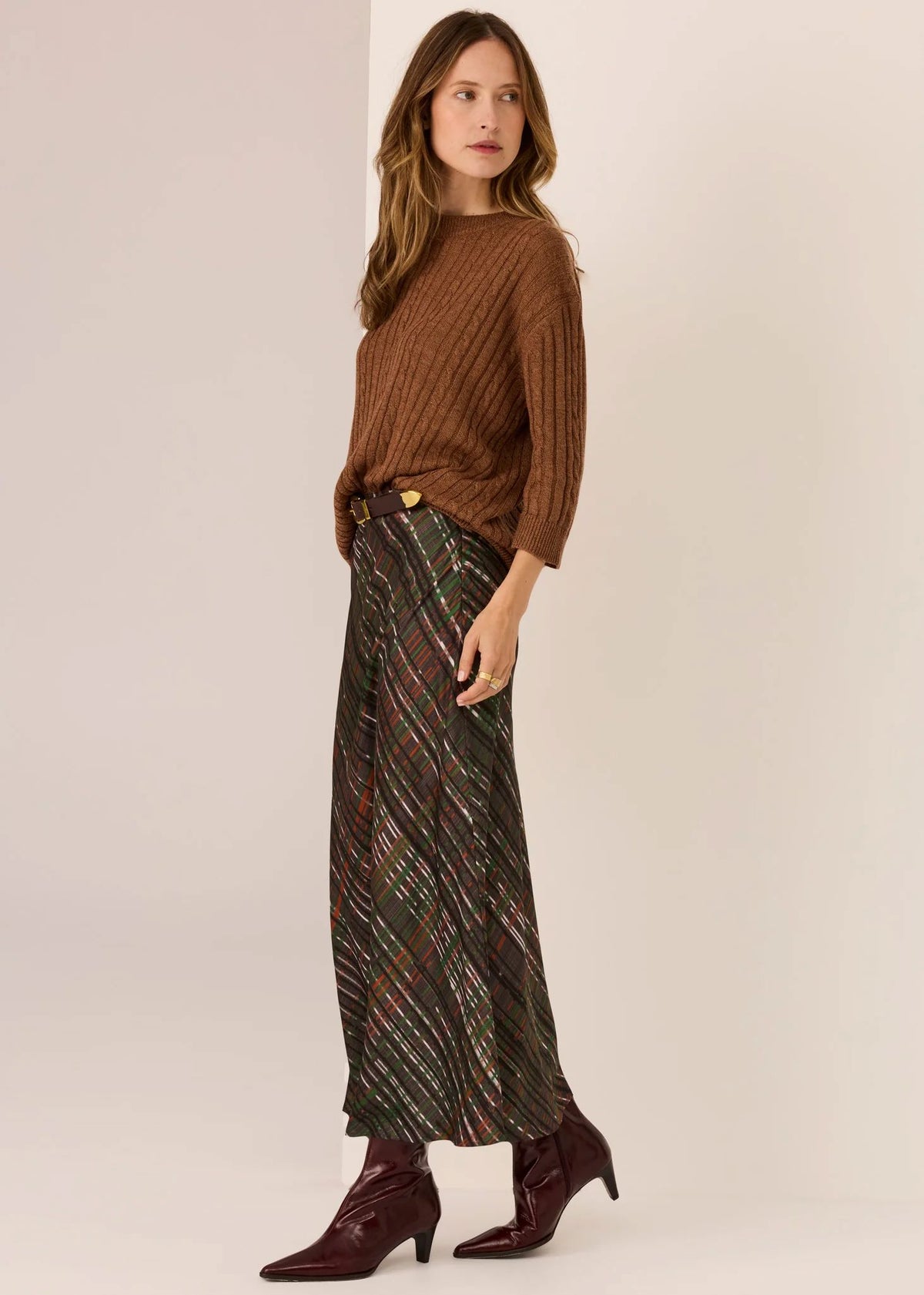 POL Della Bias Skirt - Della Print Skirt - Zabecca Living