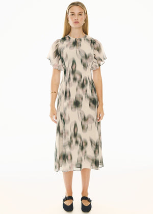 POL Elise Ruffle Dress - Elise Print DRESS - Zabecca Living