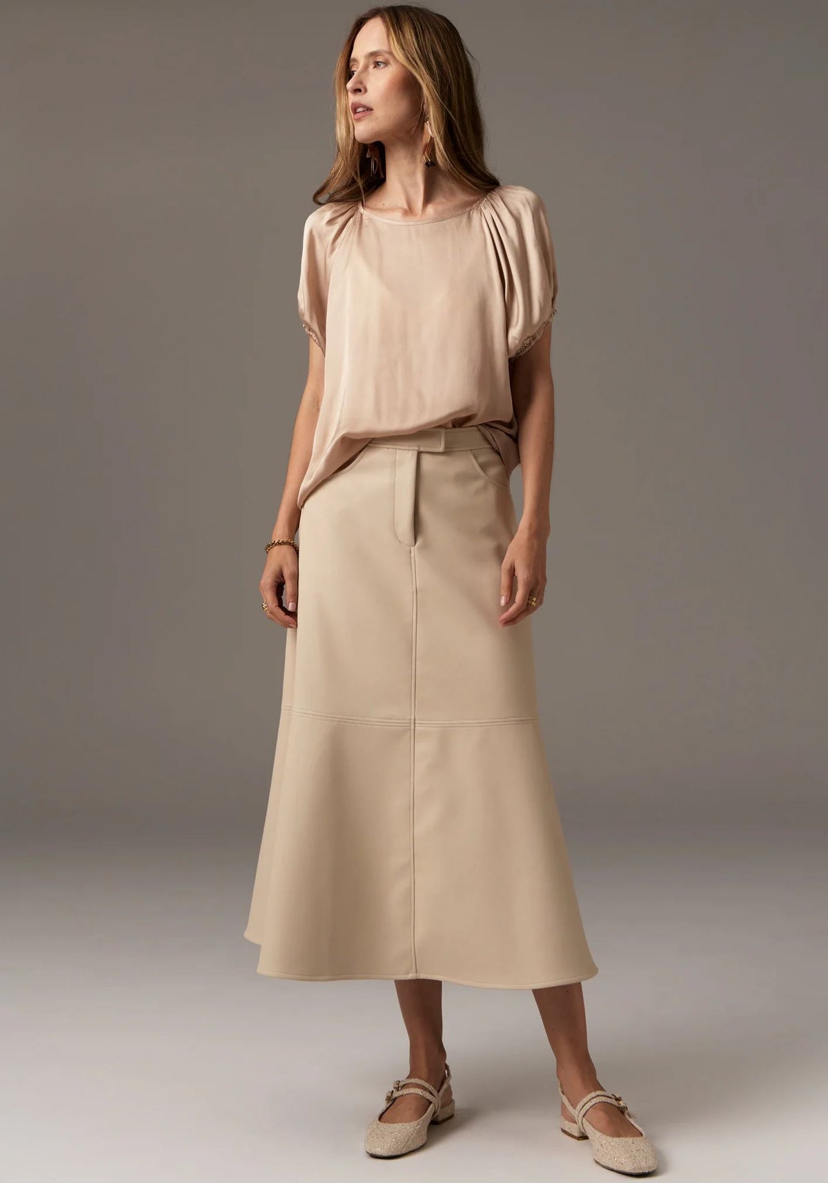POL Estel Top - Pebble Shirts & Blouses - Zabecca Living