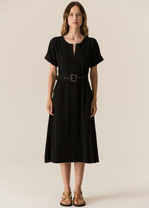 POL Faire Belted Dress - Black Dress - Zabecca Living