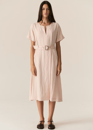 POL Faire Belted Dress - Blush Dress - Zabecca Living