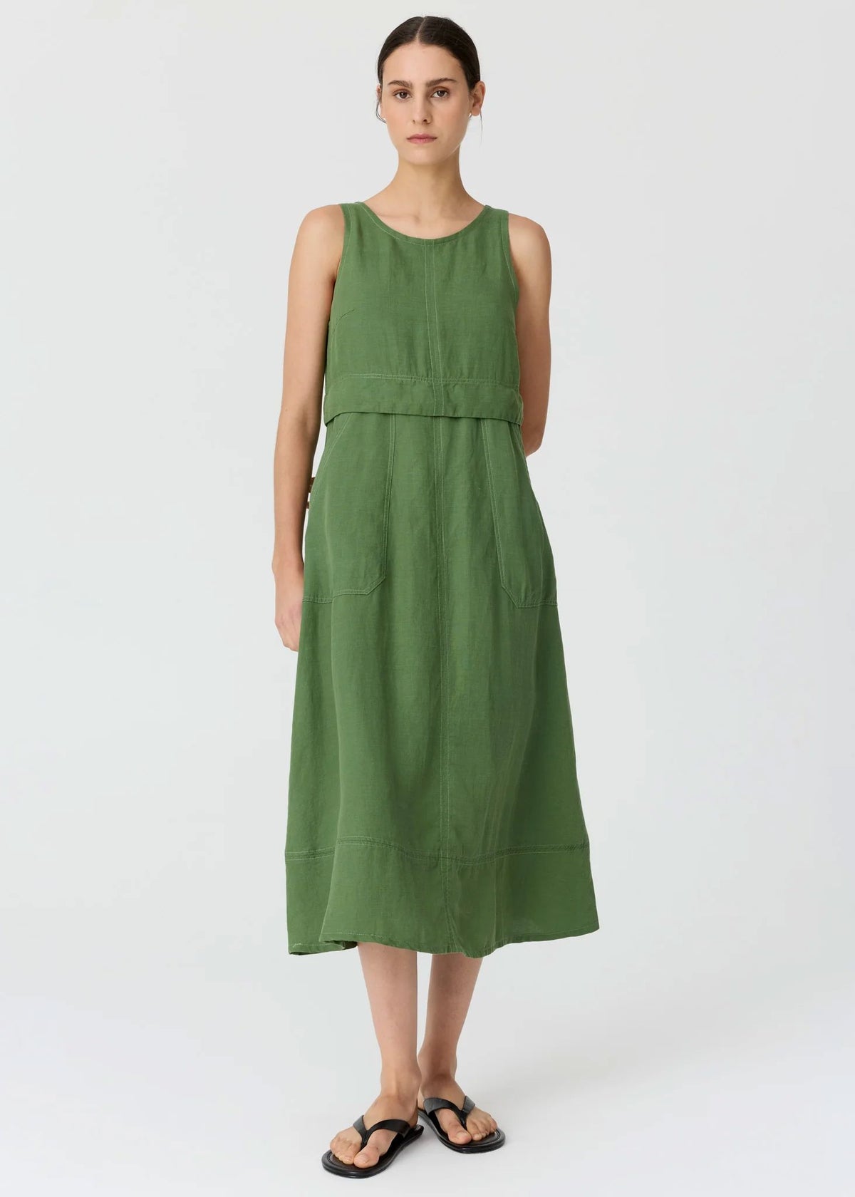 POL Frankie Double Layer Dress - Fern DRESS - Zabecca Living