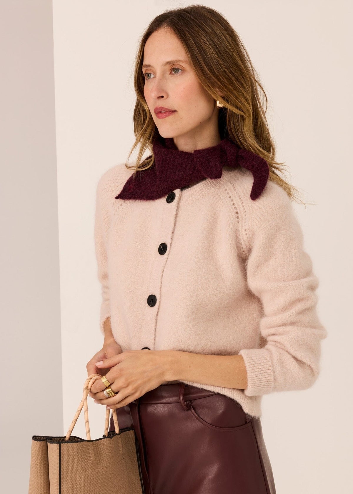 POL Haviland Cardigan - Blush CARDIGAN - Zabecca Living