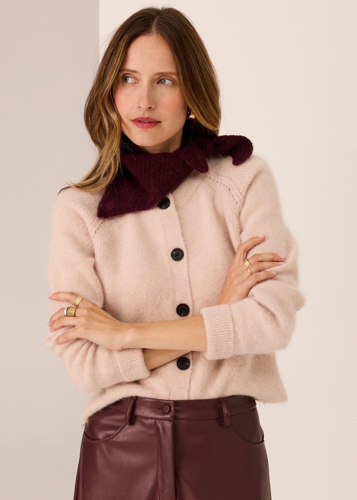 POL Haviland Cardigan - Blush CARDIGAN - Zabecca Living