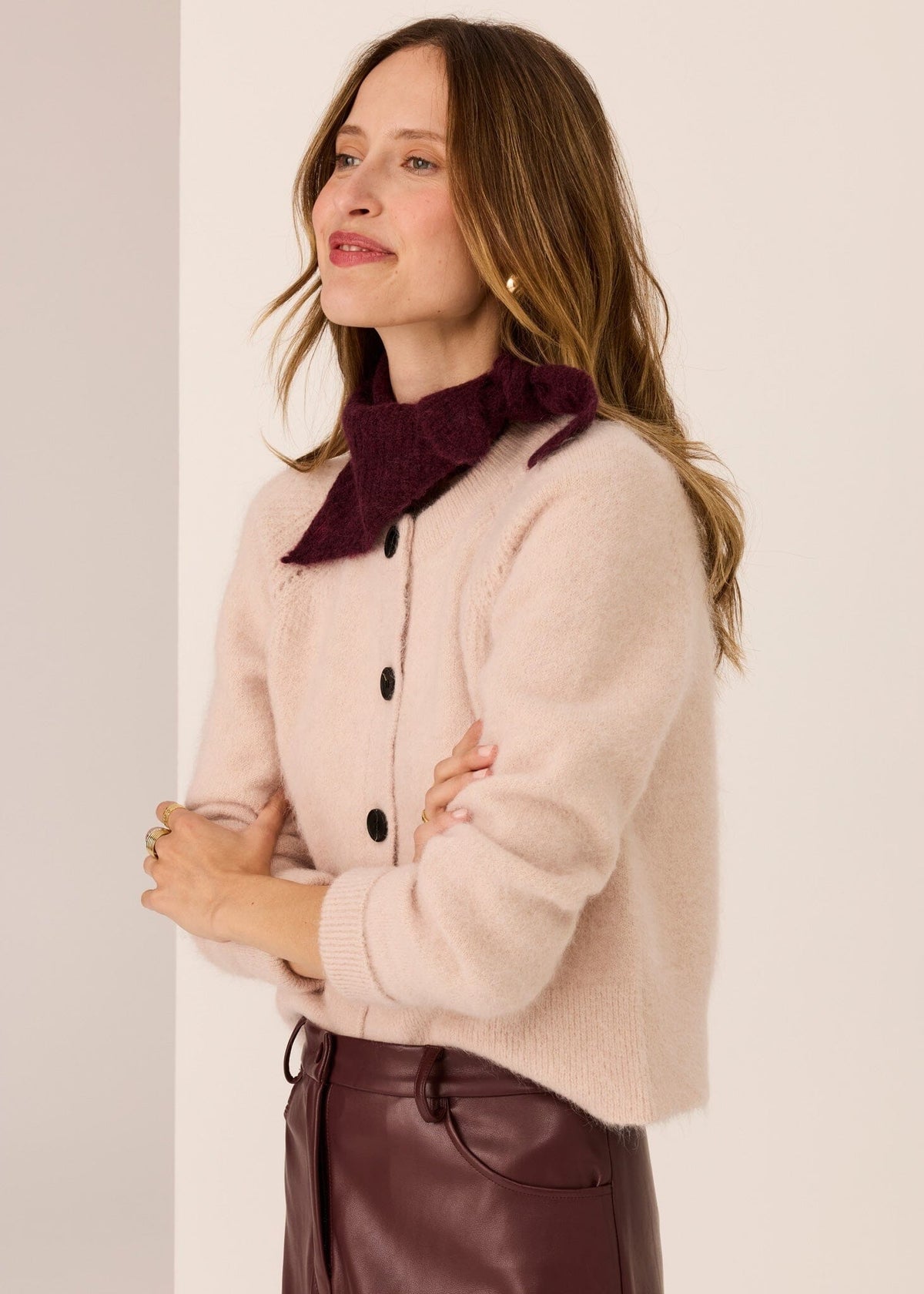 POL Haviland Cardigan - Blush CARDIGAN - Zabecca Living