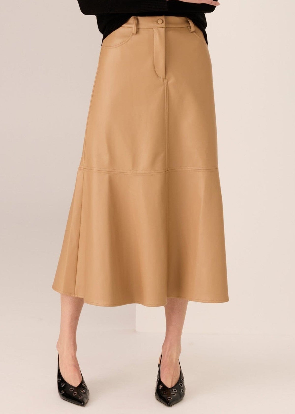 POL Hugo Skirt - Camel Skirt - Zabecca Living
