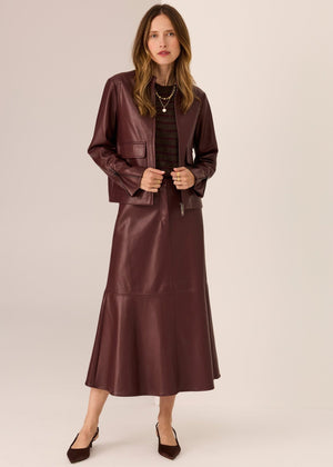 POL Hugo Skirt - Merlot Skirt - Zabecca Living