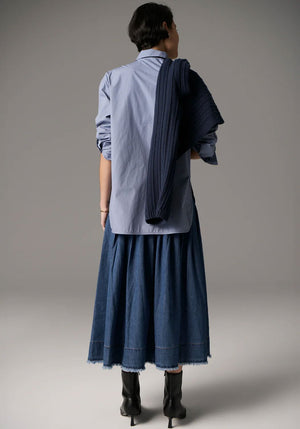 POL Indus Shirt - Blue / Ink Shirts & Blouses - Zabecca Living