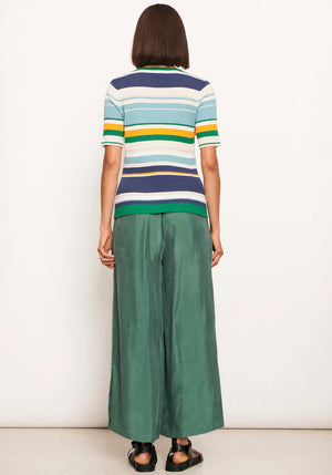 POL Lido Multi Knit Tee - Green Multi Jumpers + Knitwear - Zabecca Living