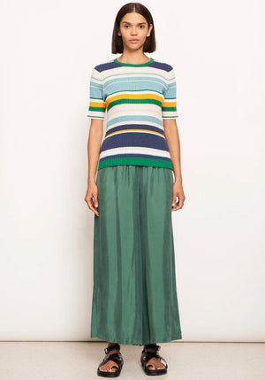 POL Lido Multi Knit Tee - Green Multi Jumpers + Knitwear - Zabecca Living