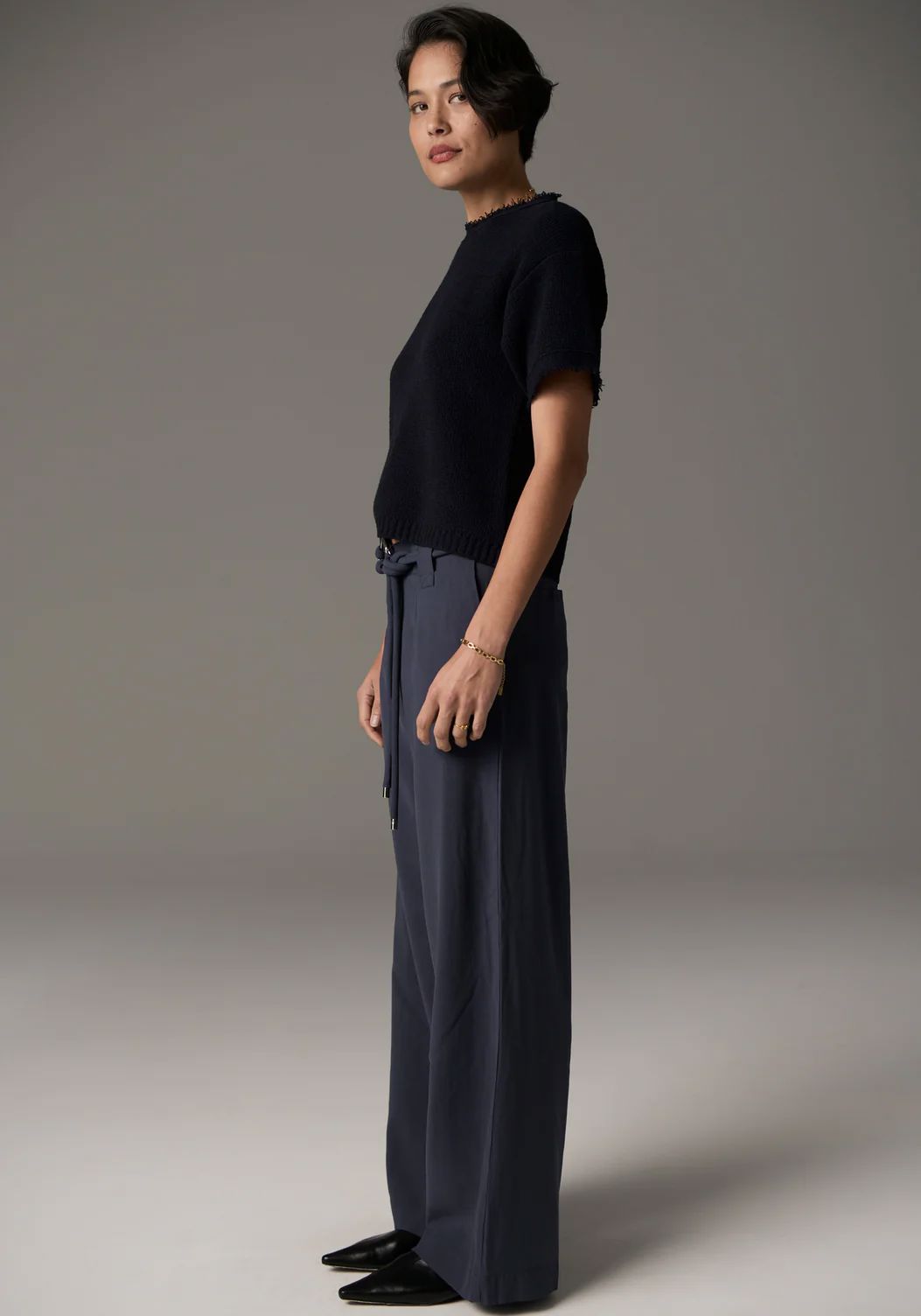 POL Lou Belted Pant - Slate PANTS - Zabecca Living