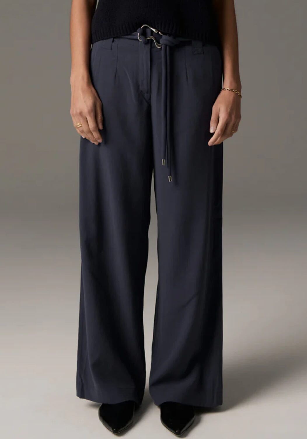 POL Lou Belted Pant - Slate PANTS - Zabecca Living