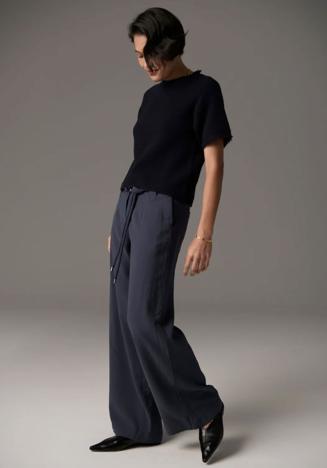 POL Lou Belted Pant - Slate PANTS - Zabecca Living